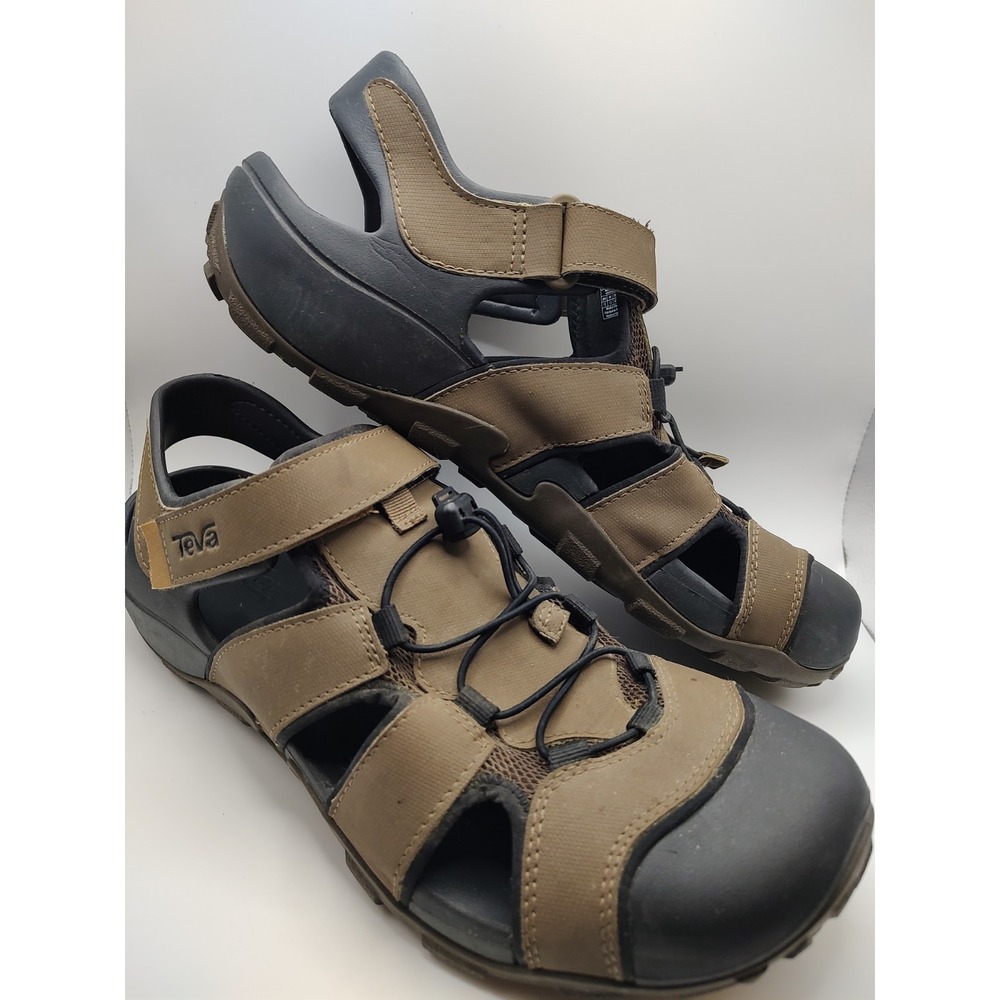 TEVA Sandals Men's Brown Hiking Shoes Outdoor Moccasins Flintwood Sz 13 #1118941
